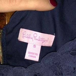 Lilly Pulitzer navy blue lace dress